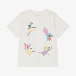 Stella McCartney Kids Girls White Cotton Fairy T-Shirt
