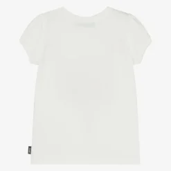 Rock Your Baby Girls White Cotton Floral T-Shirt Online