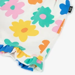 Rock Your Baby Girls White Cotton Floral Print Shorts Online