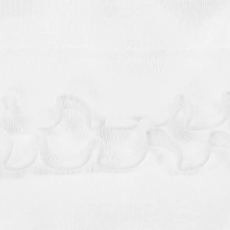 Babidu Girls White Cotton Frilly Pants Online