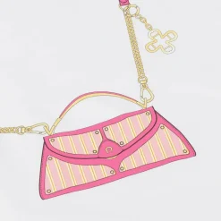 AIGNER Girls White Cotton Handbag T-Shirt Discount