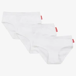 Claesens Girls White Cotton Knickers (3 Pack) Outlet