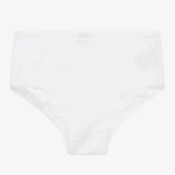 Childrensalon Essentials Girls White Cotton Knickers (5 Pack)