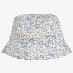 Milledeux Girls White Cotton Liberty Print Sun Hat Outlet