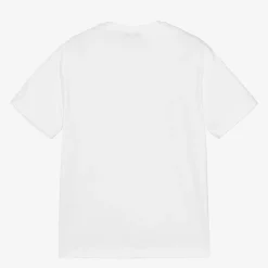 MSGM Girls White Cotton Puppy T-Shirt Outlet