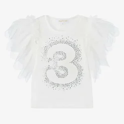 Angels Face Girls White Cotton 3rd Birthday T-Shirt Snowdrop Hot