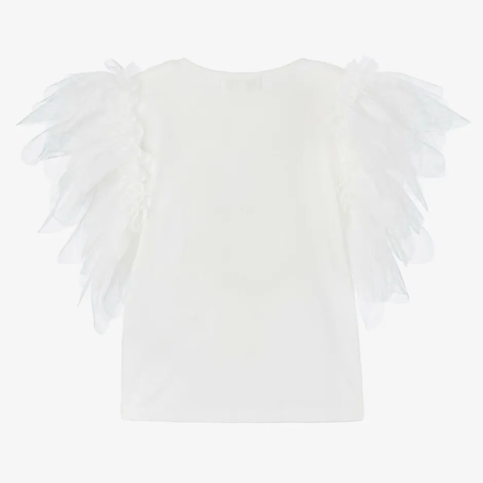 Angels Face Girls White Cotton 3rd Birthday T-Shirt Snowdrop Hot