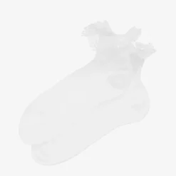 Story Loris Girls White Cotton Ruffle Socks Outlet