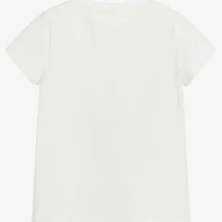 Childrensalon Occasions Girls White Cotton Sequin Butterfly T-Shirt Outlet
