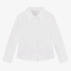Balloon Chic Girls White Cotton Shirt Sale