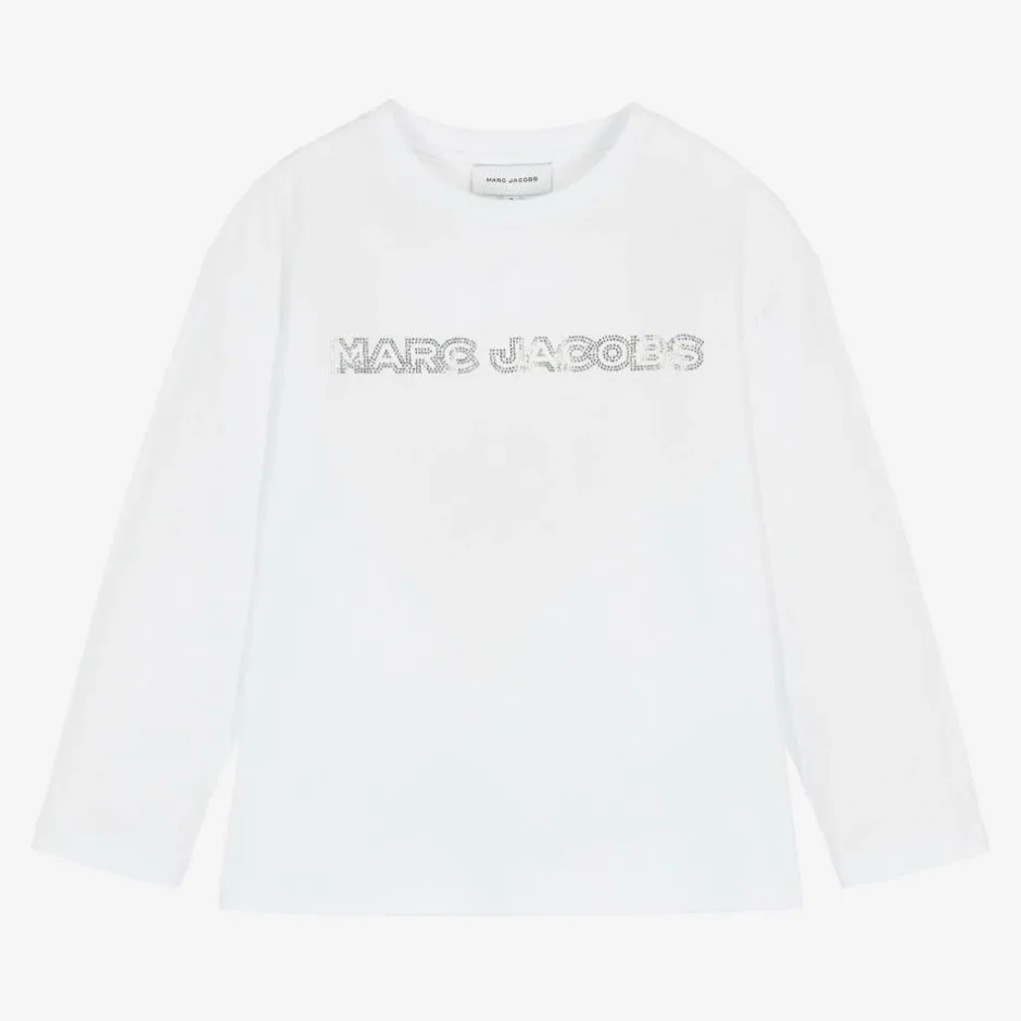 MARC JACOBS Girls White Cotton Top Outlet