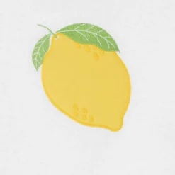 Mitty James Girls White Cotton Towelling Lemon Poncho Discount