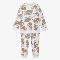 Stella McCartney Kids Girls White Cotton Tracksuit Outlet