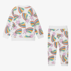 Stella McCartney Kids Girls White Cotton Tracksuit Outlet