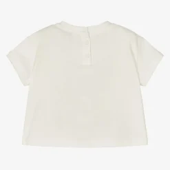 Emporio Armani Girls White Cotton T-Shirt Sale