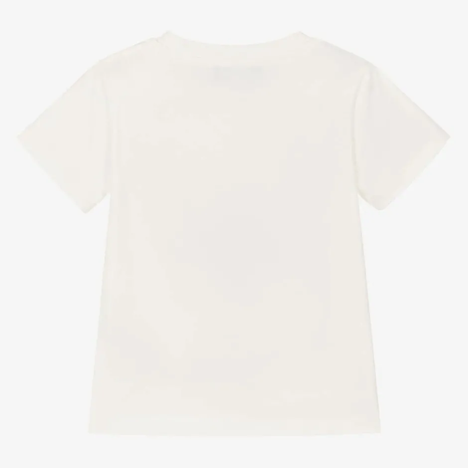 Versace Girls White Cotton T-Shirt Online