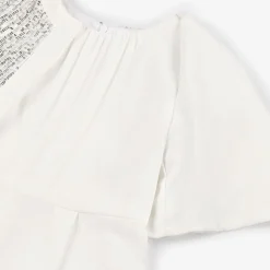 Patachou Girls White Crêpe Chiffon Jumpsuit Outlet