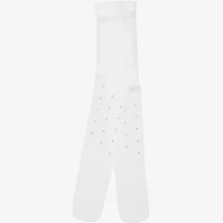 Sevva Girls White Diamanté Tights Discount