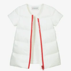 Moncler Enfant Girls White Down Padded Dress Hot