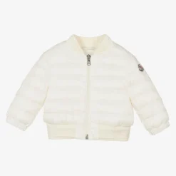 Moncler Enfant Girls White Down Padded Ter Jacket Clearance