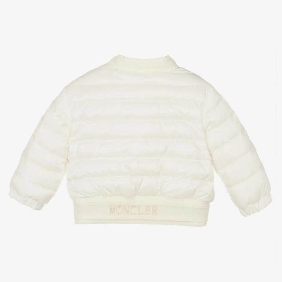 Moncler Enfant Girls White Down Padded Ter Jacket Clearance