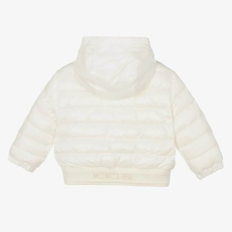 Moncler Enfant Girls White Down Padded Ter Jacket Clearance