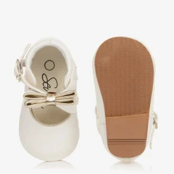 Sevva Girls White Faux Leather Bow Shoes Best
