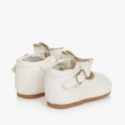 Sevva Girls White Faux Leather Bow Shoes Best