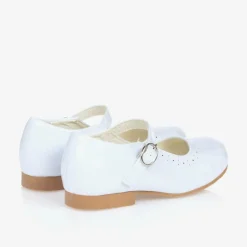 Sevva Girls White Faux Patent Leather Shoes Clearance