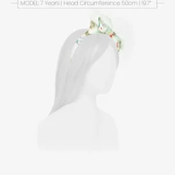 Patachou Girls White Floral Bow Hairband