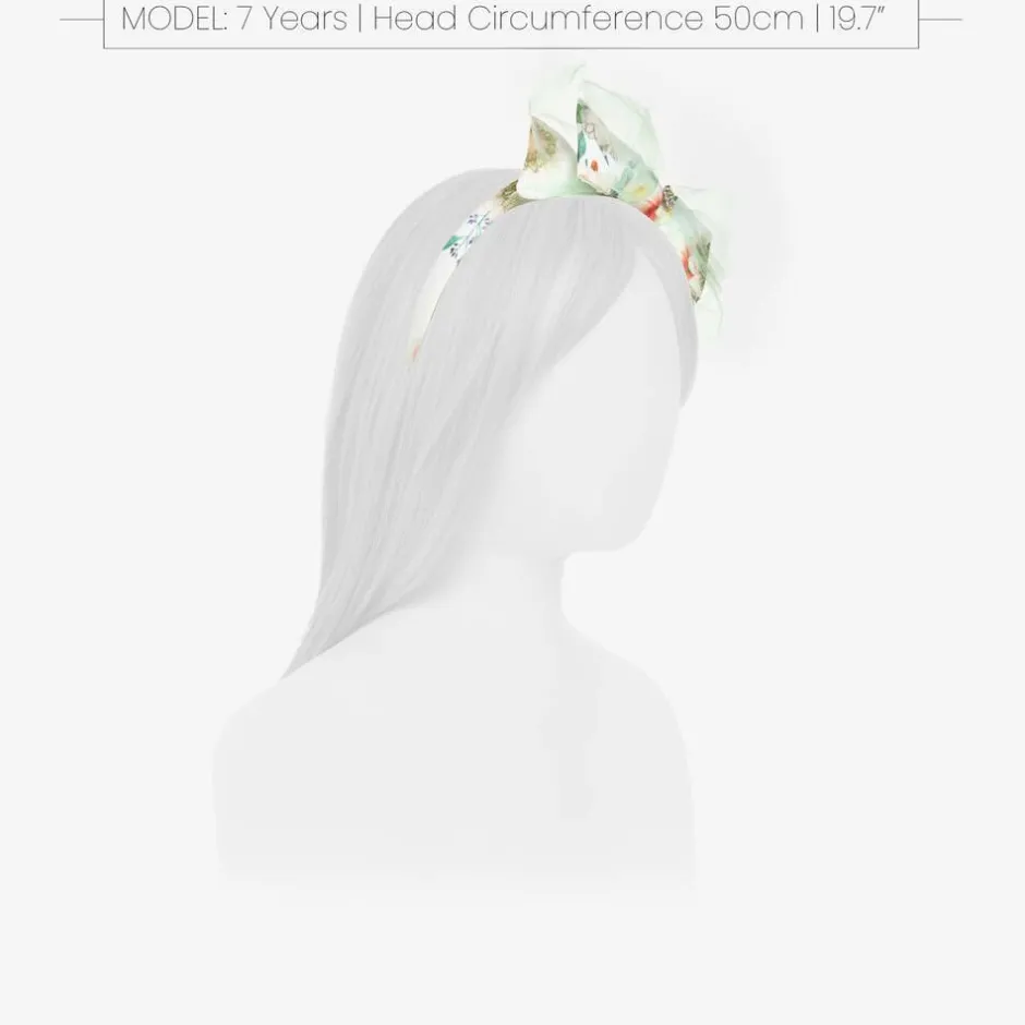 Patachou Girls White Floral Bow Hairband