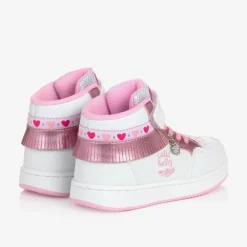Lelli Kelly Girls White Fringed High-Top Trainers
