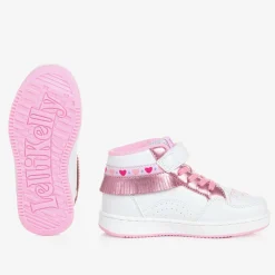 Lelli Kelly Girls White Fringed High-Top Trainers