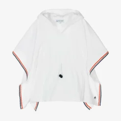 Mitty James Girls White Hooded Towelling Poncho Online