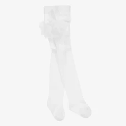 Mayoral Newborn Girls White Lace Frill Tights Sale