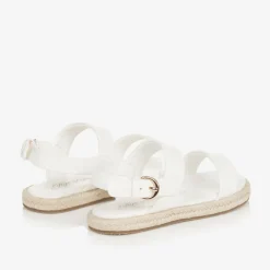 Age of Innocence Girls White Leather Sandals Hot