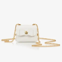Zaccone Girls White Mini Shoulder Bag (8cm) Outlet
