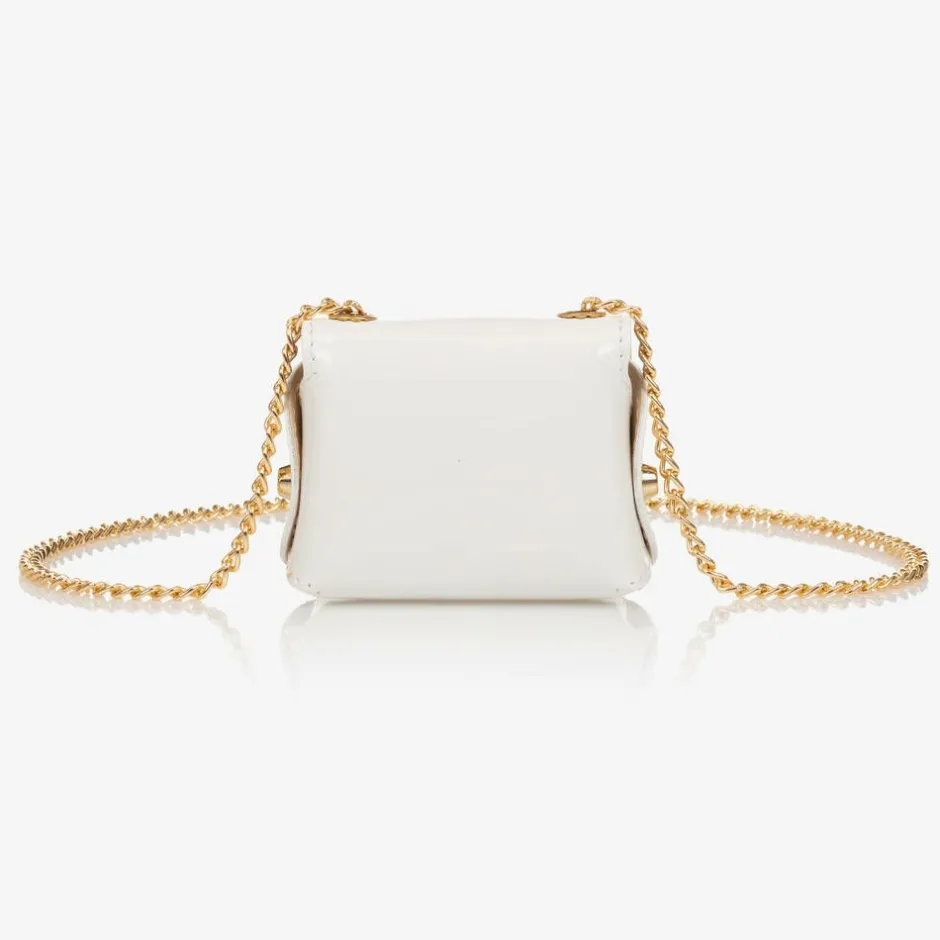 Zaccone Girls White Mini Shoulder Bag (8cm) Outlet