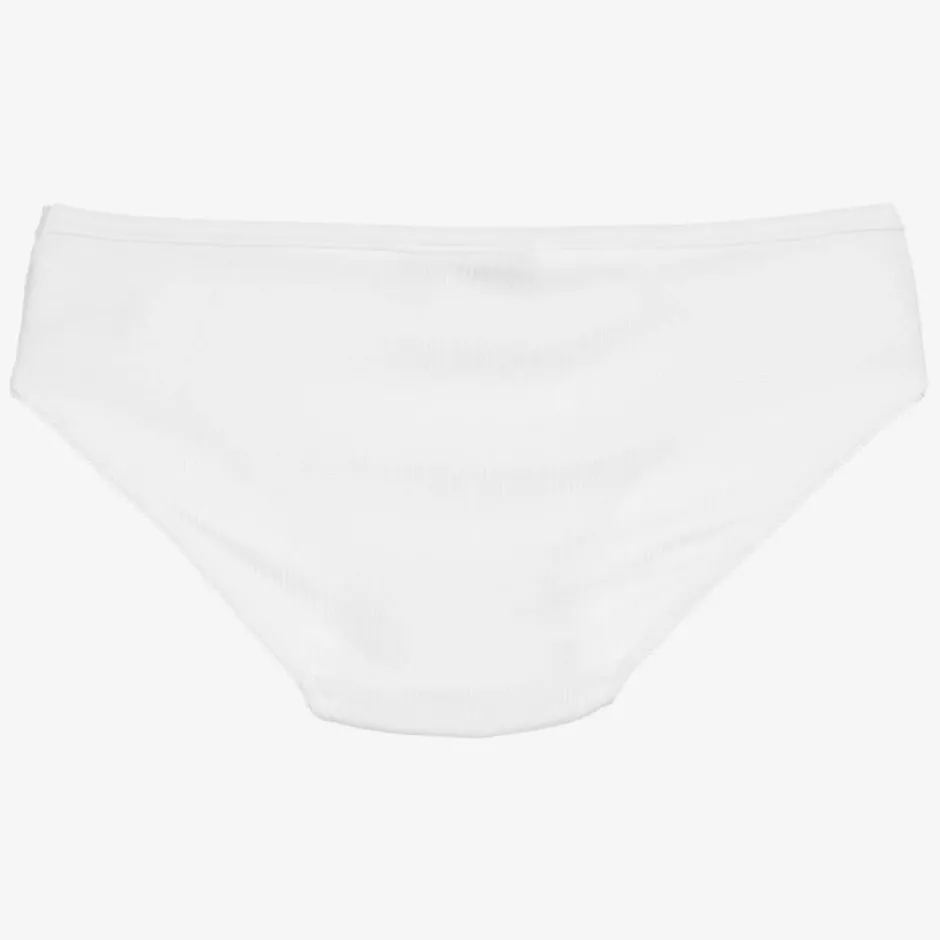 Story Loris Girls White Modal & Lace Knickers Online