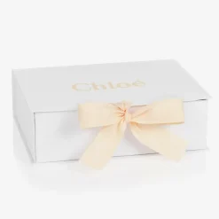 Chloé Girls White Organic Cotton Babysuit Gift Set Discount