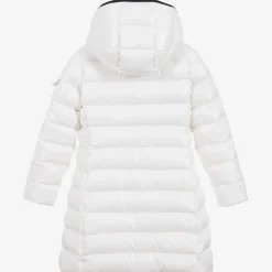 Moncler Enfant Girls White Padded Moka Coat New