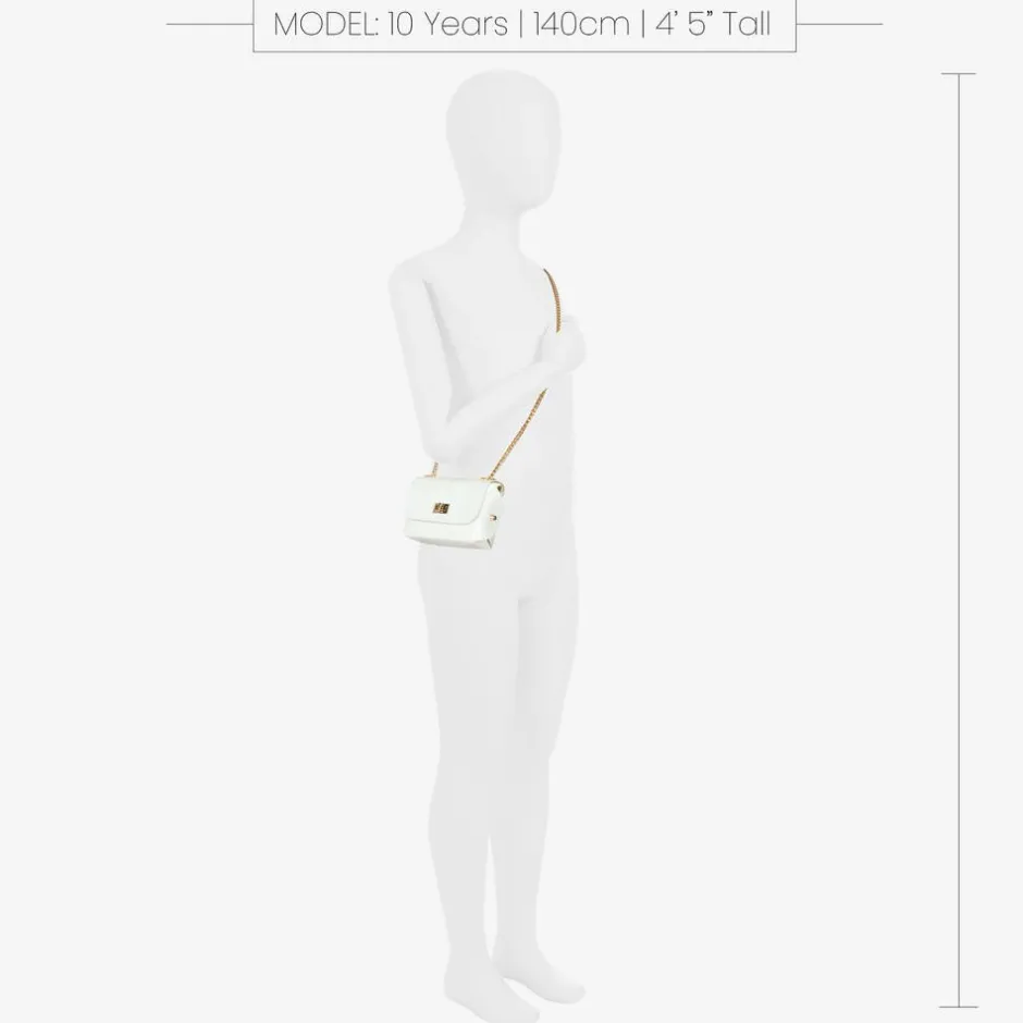 Zaccone Girls White Patent Leather Bag (12cm) Best