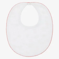 Kissy Kissy Girls White Pima Cotton Heartfelt Hearts Bib Clearance