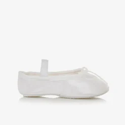 Katz Girls White Satin Ballet Shoes Online