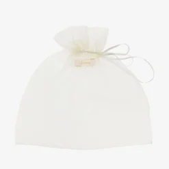 Junona Girls White Satin Bow Hair Clips (2 Pack) Outlet