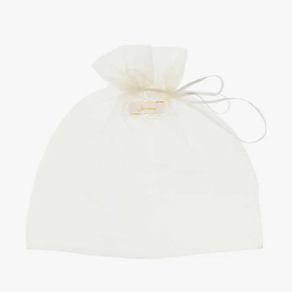 Junona Girls White Satin Bow Hair Clips (2 Pack) Outlet