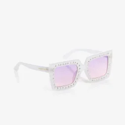Angels Face Girls White Square Sunglasses (UV400) Clearance