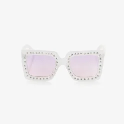Angels Face Girls White Square Sunglasses (UV400) Clearance