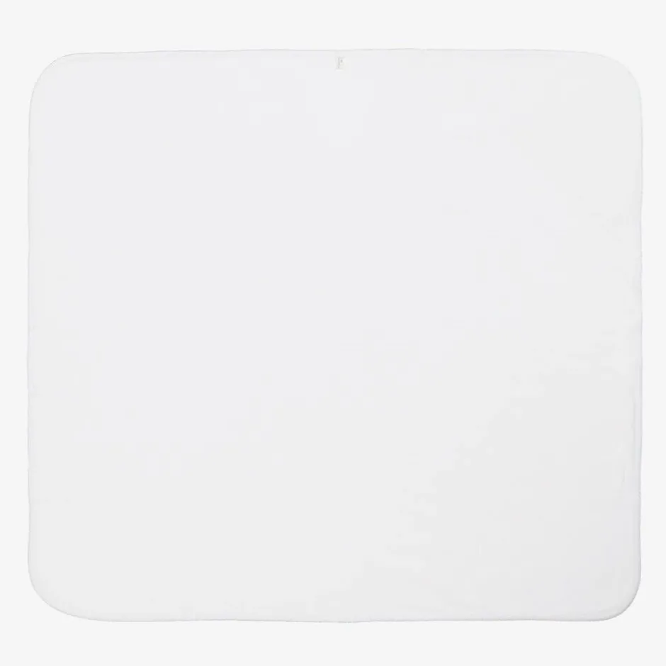 Kissy Kissy Girls White Summer Gardens Hooded Towel & Mitt Set New