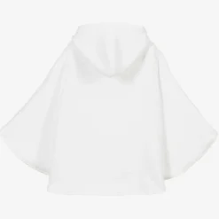 Mitty James Girls White Towelling Strawberry Poncho Hot